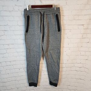 Men's Brooklyn Cloth Gray Joggers Soft Knit Tapered Fit, Size Medium